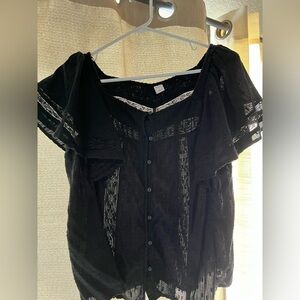 Cotton Old Navy Black Women's Top